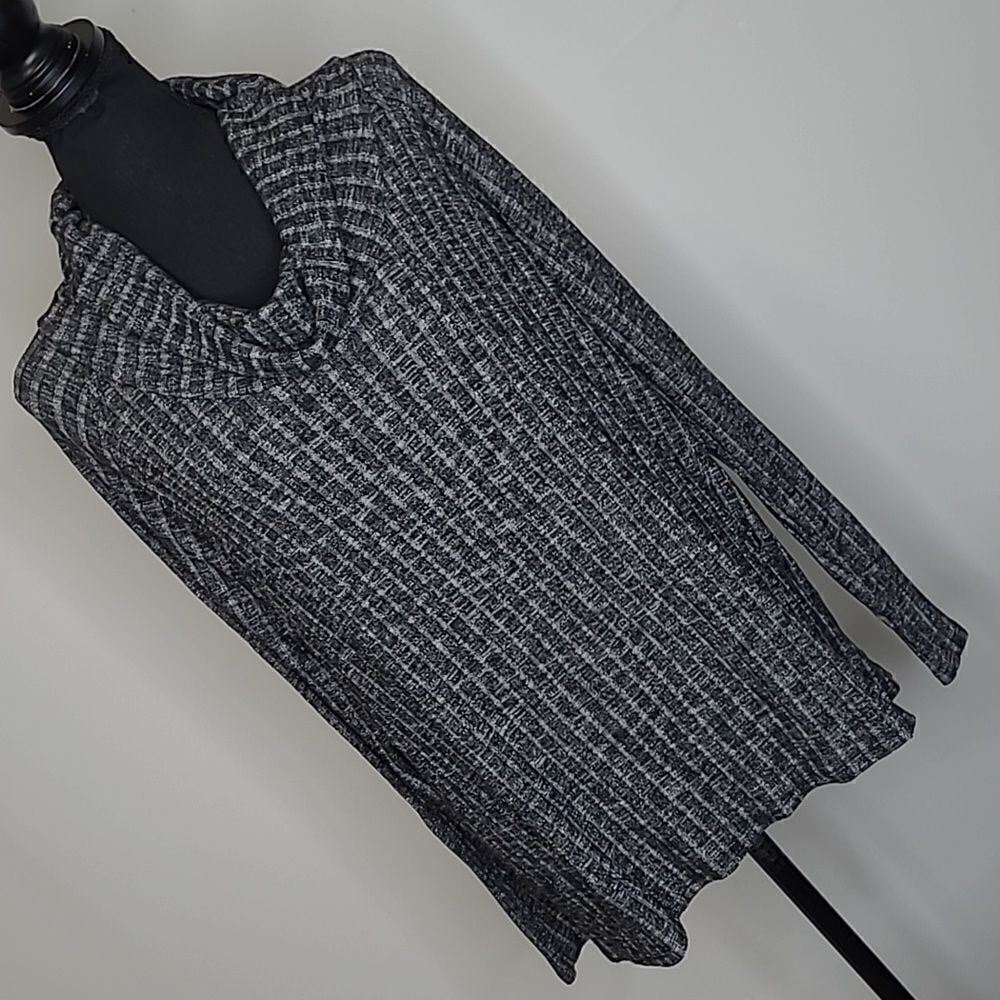 fab'rik cowlneck sweater blk & gray
